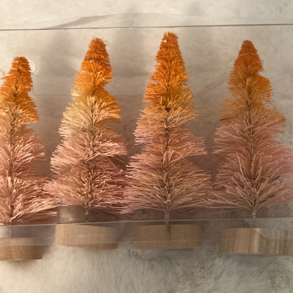 Target Halloween 2022 Bottle Brush Trees Pink & Orange - Picture 3 of 4